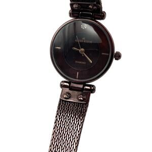 Anne Klein Diamond Chocolate Gold Womens Watch 26mm - Fresh Battery - Wrist 5.75